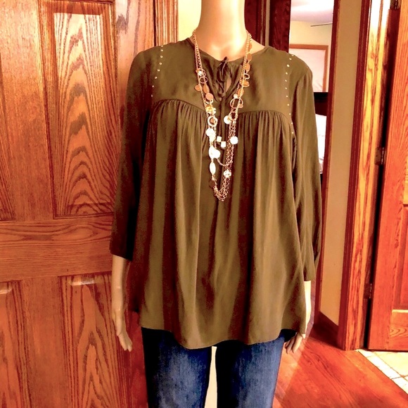✤👽❥❥5 4 $25 Lightweight M-Large Olive Green Uber Super Soft Compy Tunic! - Picture 1 of 6